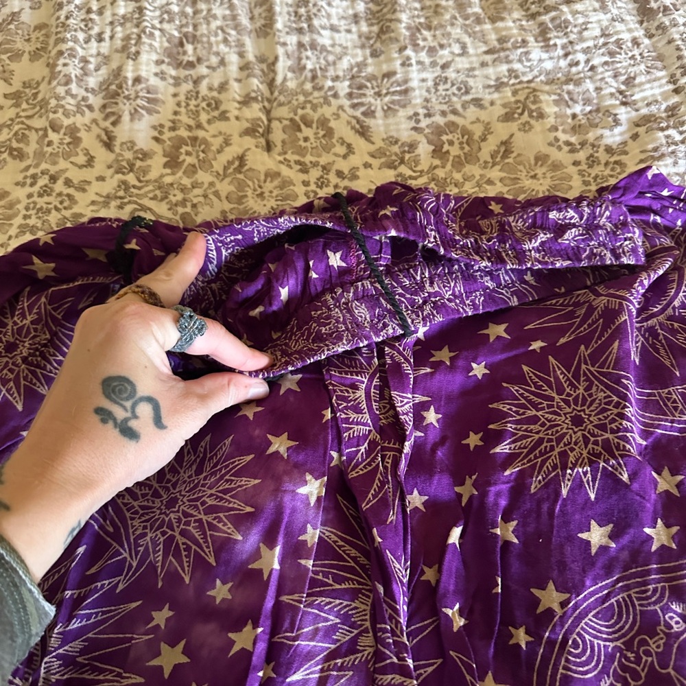 Purple Star Patterned Pants - image 3